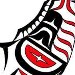 Salmon fish designed in the tribal haida style...